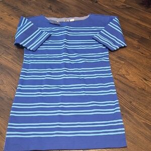 J Crew Blue Striped Knit Dress NEW SZ Small